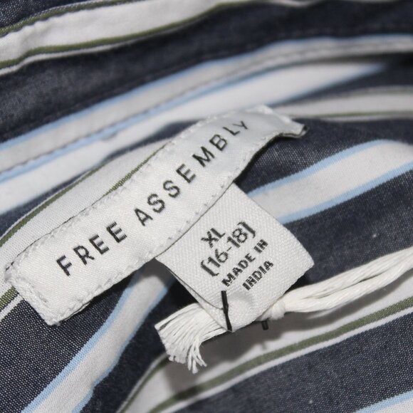 Free Assembly Belted Cotton Maxi Shirtdress With Long Sleeves - Picture 10 of 13